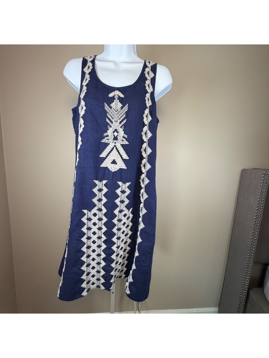 Johnny Was Dresses & Skirts - Johnny Was Blue Linen Dress size S